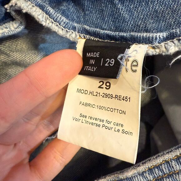 Retrofete Miriam Pant Jeans Size 29 High Rise Balloon Leg Cotton - Picture 11 of 15